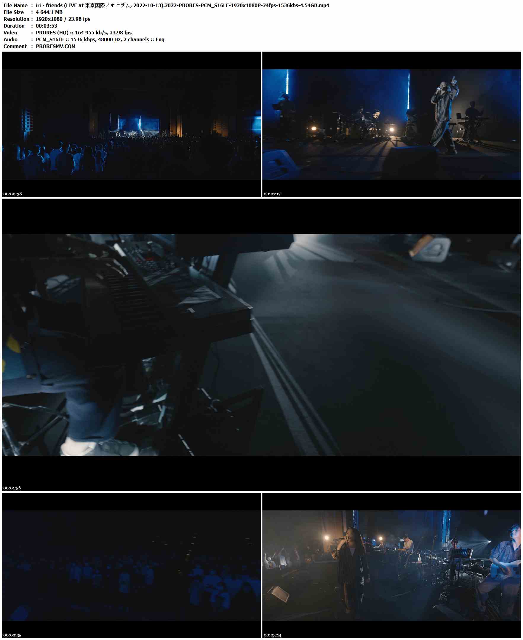 iri - friends (LIVE at 東京国際フォーラム, 2022-10-13).2022-PRORES-PCM_S16LE-1920x1080P-24fps-1536kbs-4.54GB官方MV_高清MV